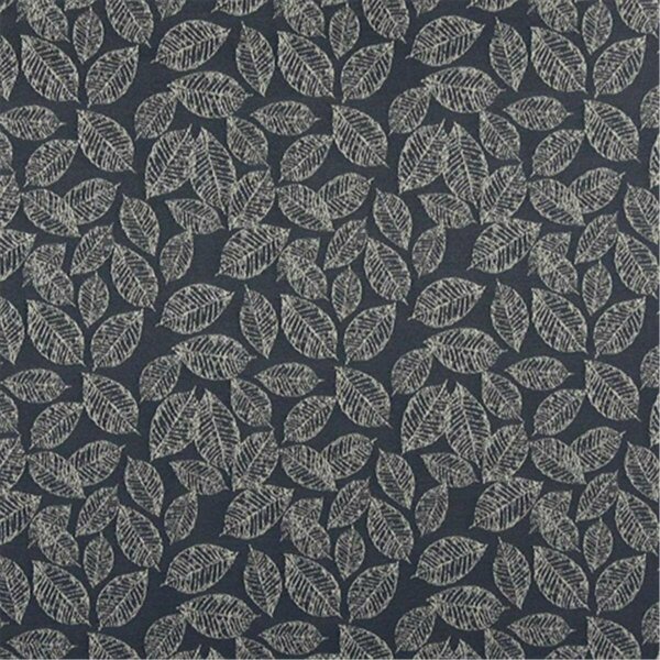 Fine-Line 54 in. Wide Navy Blue- Floral Leaf Jacquard Woven Upholstery Fabric - Navy Blue FI2944306